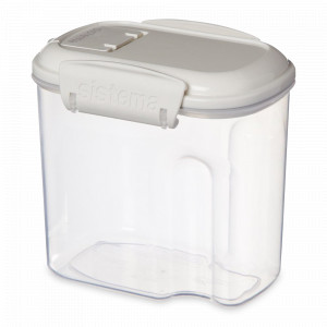 Контейнер для сыпучих продуктов, 645 мл, пластик, белый, серия Bake It, SISTEMA, Новая Зеландия, Bake It SISTEMA