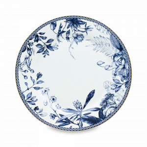 Тарелка обеденная, 26.7 см, фарфор, белый, декор, HOMEFEEL, Россия, Тарелки подстановочные