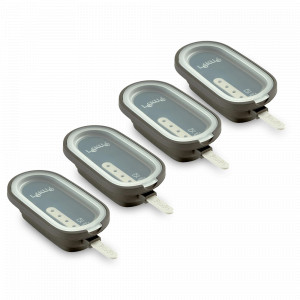 Набор из 4-х форм для мороженого «Эскимо», 60 мл, 14 х 11.5 см, силикон, черный, серия Ice, LEKUE, Испания, Ice LEKUE