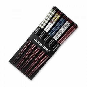 Набор из 5-ти пар палочек для еды, 22.5 см, дерево, коричневый, декор, ROOMERS TABLEWARE, Нидерланды, Палочки для суши