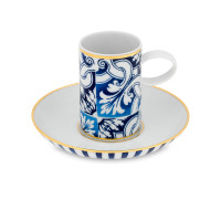 Пара кофейная для эспрессо, 100 мл, фарфор, декор, серия Transatlantica, VISTA ALEGRE, Португалия