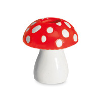 Подсвечник на одну свечу, 7.5 см, керамика, белый, серия Amanita, DOIY, Испания