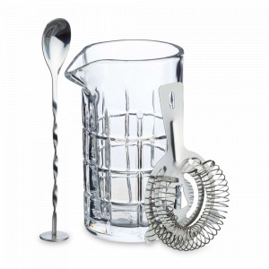 Набор для коктейлей, 3 предмета, стекло, нержавеющая сталь, серия Bar Craft, KITCHEN CRAFT, Великобритания, Барные аксессуары для коктейлей