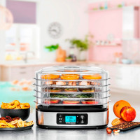 Сушилка для овощей и фруктов, пластик, прозрачный, стальной, ROMMELSBACHER, Германия_00813140039188437767.jpg