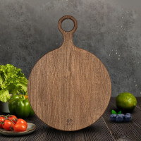 Доска разделочная с ручкой, 45 х 33 см, дуб, темно-коричневый, UNECA, Россия_00812960055630623294.jpg