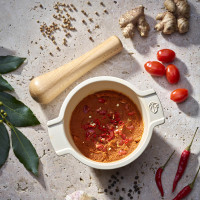 Ступка с пестиком «Ecru», 550 мл, 16.8 см, мрамор, бежевый, серия Appolia, PEUGEOT VIN, Франция_00816920045449723659.jpg