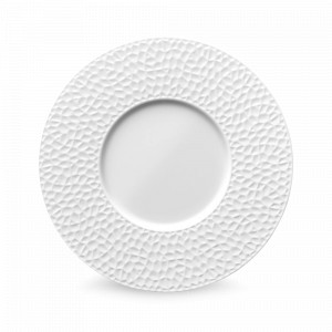 Блюдце для чайной чашки FRAGMENTS BLANC, 15.8 см, фарфор, белый, рельеф, серия Collection L, GUY DEGRENNE, Франция, GUY DEGRENNE (Франция)