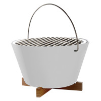 Гриль настольный, материал: фарфор, нержавеющая сталь, бамбук, размер: 30,5 х 19 х 31 см, цвет: белый, EVA SOLO, Дания