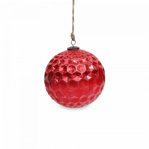Украшение новогоднее Шар подвес, 16 см, стекло, красный, ROOMERS FURNITURE, Нидерланды, ROOMERS FURNITURE (Нидерланды)