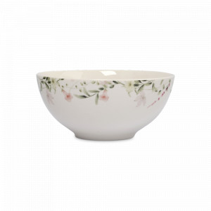 Салатник порционный, 16 см, 700 мл, фарфор, белый, декор, серия Bunny, ANNA LAFARG, Китай, Bunny ANNA LAFARG