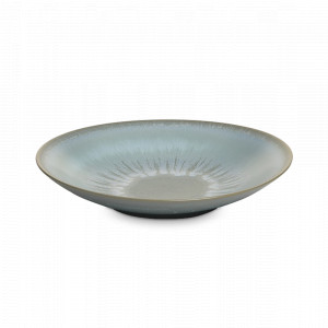Салатник Blue, 23.5 см, каменная керамика, голубой, серый, серия Tungi, ROOMERS TABLEWARE, Нидерланды, Салатники, чаши сервировочные