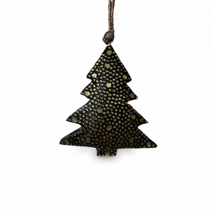 Украшение новогоднее Елочка подвес, 16 х 11 см, металл, черный, золотой, ROOMERS FURNITURE, Нидерланды, ROOMERS FURNITURE (Нидерланды)