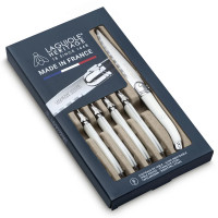Набор из 6-ти столовых ножей, 11 см, белая рукоять, серия Laguiole Heritage, TARRERIAS BONJEAN, Франция_00822030072953865682.jpg