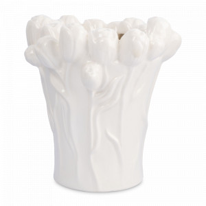 Ваза для цветов, 25 см, керамика, молочный, декор, серия Tulip, ANNA LAFARG, Китай, Tulip ANNA LAFARG