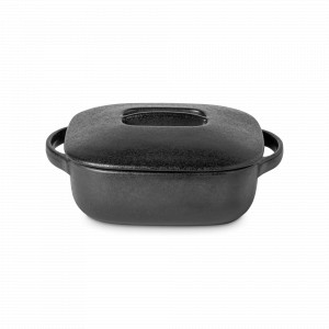 Блюдо для запекания с крышкой Carbon Black, 30 х 24.7 см, 2.6 л, керамика, черный, серия Boutique, COSTA NOVA, Португалия, Посуда из керамики
