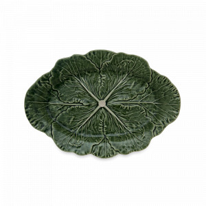 Блюдо овальное «Капуста», 37,5 х 26 х 3,5 см, керамика, зеленый, серия Капуста, Bordallo Pinheiro, Португалия, BORDALLO PINHEIRO (Португалия)