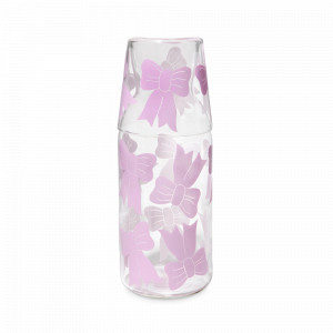 Набор из графина и стакана, стекло, декор, серия Bow, DOIY, Испания, Графины для алкогольных напитков