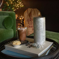 Свеча цилиндрическая, 13 см, серебристый, Luz Your Senses, Бельгия_00815230047428197057.jpg