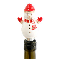 Пробка для винной бутылки  с подвесками Снеговик, 5 предметов, металл, стразы, серебристый, серия New Year, ANNA LAFARG, Китай_00821190052619819218.jpg