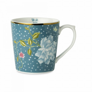 Кружка Seaspray Uni, 12 х 8.8 см, 0.35 л, фарфор, белый, синий, серия Uni, Laura Ashley, Великобритания, LAURA ASHLEY (Великобритания)