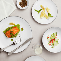 Тарелка закусочная, 23 см, фарфор, белый с серебристым кантом, серия White Platinum, MAXWELL WILLIAMS, Австралия_00819440046089648962.jpg
