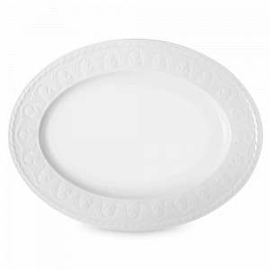 Блюдо овальное, 36 см, фарфор, белый, серия Cellini, REPAST, Чехия, Cellini REPAST