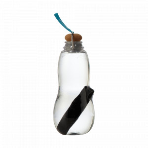 Эко-бутылка для воды Eau good с фильтром-ионизатором, 800 мл, Binchotan, пищевой пластик, пробка, металл, 9 x  23,5 x 9 см, голубой, BLACK+BLUM, Великобритания, BLACK+BLUM (Великобритания)