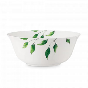 Салатник , 26 см, фарфор, белый, зеленый, серия Vegetal, GUY DEGRENNE, Франция, Vegetal GUY DEGRENNE