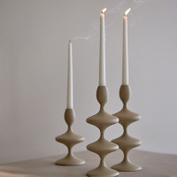 Подсвечник на одну свечу, 29 см, металл, бежевый, серия Vivlend, BERGENSON BJORN, Великобритания_00817540061405207976.jpg