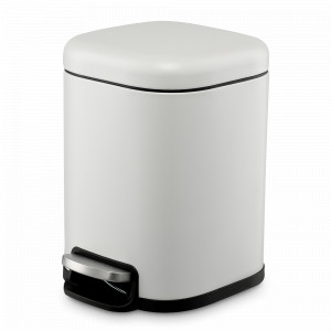 Ведро для мусора с педалью, 6 л, углеродистая сталь, полипропилен, светло-серый, серия Irmel, SMART SOLUTIONS, Россия, Мусорные ведра и корзины