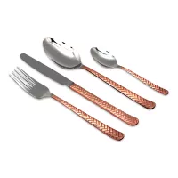Набор столовых приборов 24 предмета, на 6 персон, сталь, серия Straw Copper, HERDMAR, Португалия, 