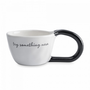 Кружка «Try something new», 320 мл, фарфор, белый, черный, серия Eccentric, ANNA LAFARG, Китай, Скидка  до -25% на фарфор  Anna Lafarg