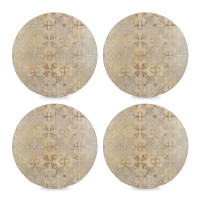 Набор из 4-х подстановочных салфеток Gold Impressions, 29 см, пробка, декор, CREATIVE TOPS, Великобритания