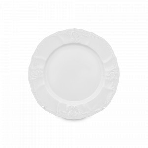 Тарелка закусочная, 19 см, фарфор, белый, серия Недекорированный, BERNADOTTE, Чехия, Тарелки