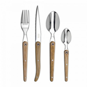 Набор столовых приборов на 4 персоны, 16 предметов, деревянная рукоять, серия Laguiole Sens, TARRERIAS BONJEAN, Франция, НОВИНКИ
