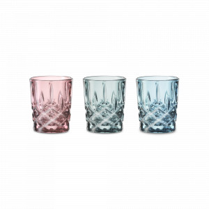 Набор из 3-х шотов Fresh Colors, 55 мл, хрустальное стекло, розовый, голубой, мятный, серия Noblesse, NACHTMANN, Германия, Рюмки для текилы