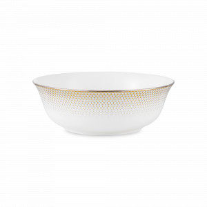 Тарелка суповая, 16 см, костяной фарфор, белый, золото, серия Сверкание топаза, NARUMI, Япония, Сверкание топаза NARUMI