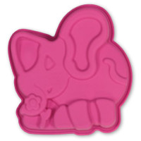 Форма слоник 12х12 см, высота 3 см, малиновый, серия Marty for Party, SILIKOMART, Италия