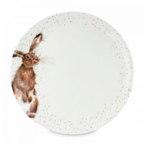 Тарелка обеденная «Заяц Забавная фауна», 27 см, костяной фарфор, белый, декор, серия Wrendale Designs, ROYAL WORCESTER, Великобритания, ROYAL WORCESTER (Великобритания)