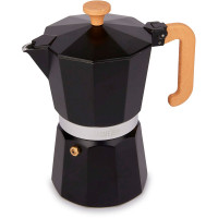 Кофеварка гейзерная, 290 мл, нержавеющая сталь, алюминий, пластик, черный, серия La Cafetiere, KITCHEN CRAFT, Великобритания_00813080051624505236.jpg