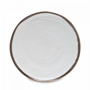 Тарелка закусочная, 23 см, каменная керамика, белый, коричневый, ROOMERS TABLEWARE, Нидерланды, Тарелки керамические