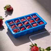 Форма с крышкой Ice cubes, на 15 кубиков 3.3 х 3.3 см, силикон, синий, серия Freeze, SMART SOLUTIONS, Китай_00822870061373285945.jpg