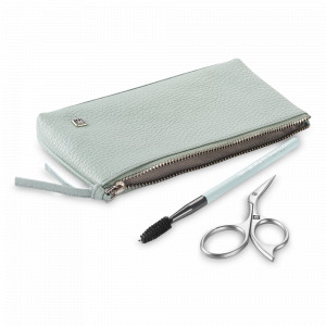 Набор для ухода за бровями в кожаном футляре, цвет мятный, 2 предмета, Twinox, ZWILLING J.A. HENCKELS, Германия, ZWILLING (Германия)