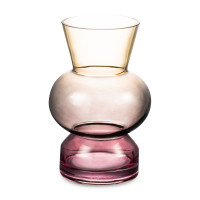 Ваза Триобль, 25.5 см, стекло, розово-дымчатый, Rasteli, Бельгия_00812030044012859327.jpg