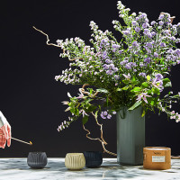 Свеча ароматическая Musk, Rose & Cedarwood, 8 см, синий, серия Edge, TKANO, Россия_00813870050524661609.jpg