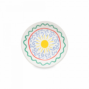 Тарелка десертная Sun, 16 см, керамика, белый, декор, серия Summer Bliss, COSTA NOVA, Португалия, Тарелки десертные