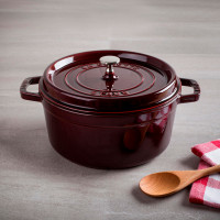 Кокот круглый, 3,8 л, 24 см, чугун, гранатовый, серия La Cocotte, STAUB, Франция_00795640052513604962.jpg