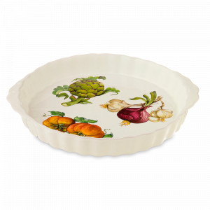 Форма для выпечки, 32 х 28 х 4,5 см, керамика, белый, декор, серия Mercato della Terra, NUOVA CER, Италия, NUOVA CER (Италия)