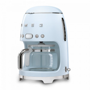 Кофеварка капельная, нержавеющая сталь, пластик, голубой, SMEG, Италия, Кофеварки капельные Smeg