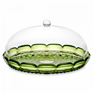 Блюдо сервировочное с крышкой, биопластик, 30 см, зеленый, серия Vanity, GUZZINI, Италия, Vanity GUZZINI